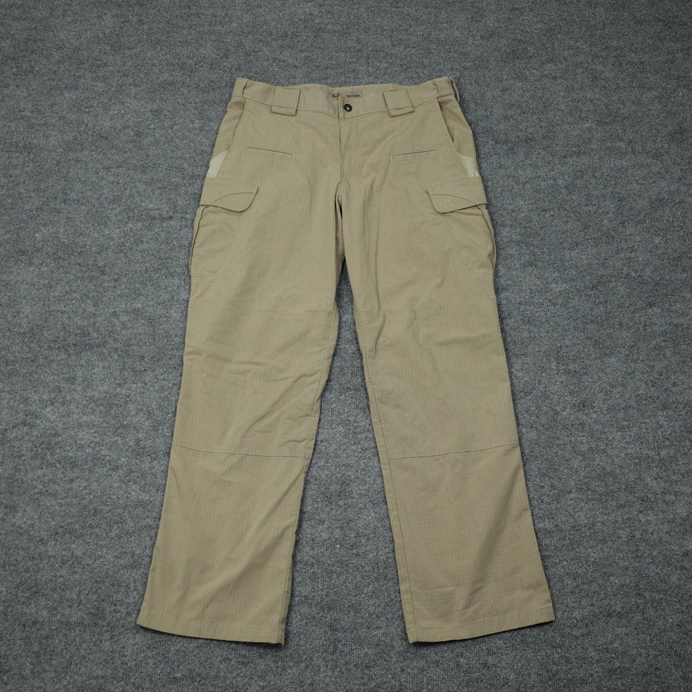 5.11 Tactical Pants Mens 34x30 Khaki Ripstop Cargo Multi-Pocket Stryke 74369